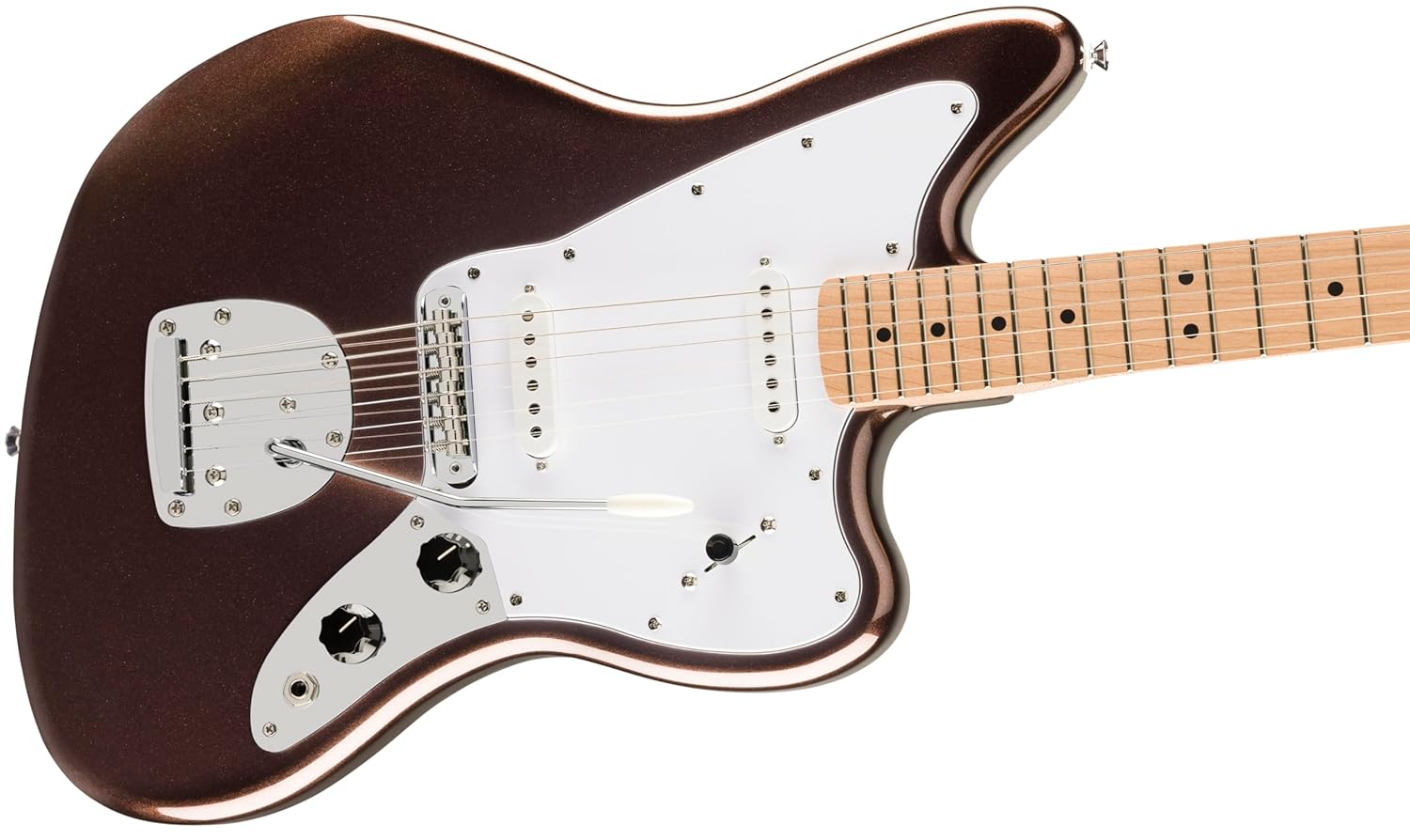 Affinity Series Jaguar, Maple Fingerboard, White Pickguard, Mystic Metallic Brown