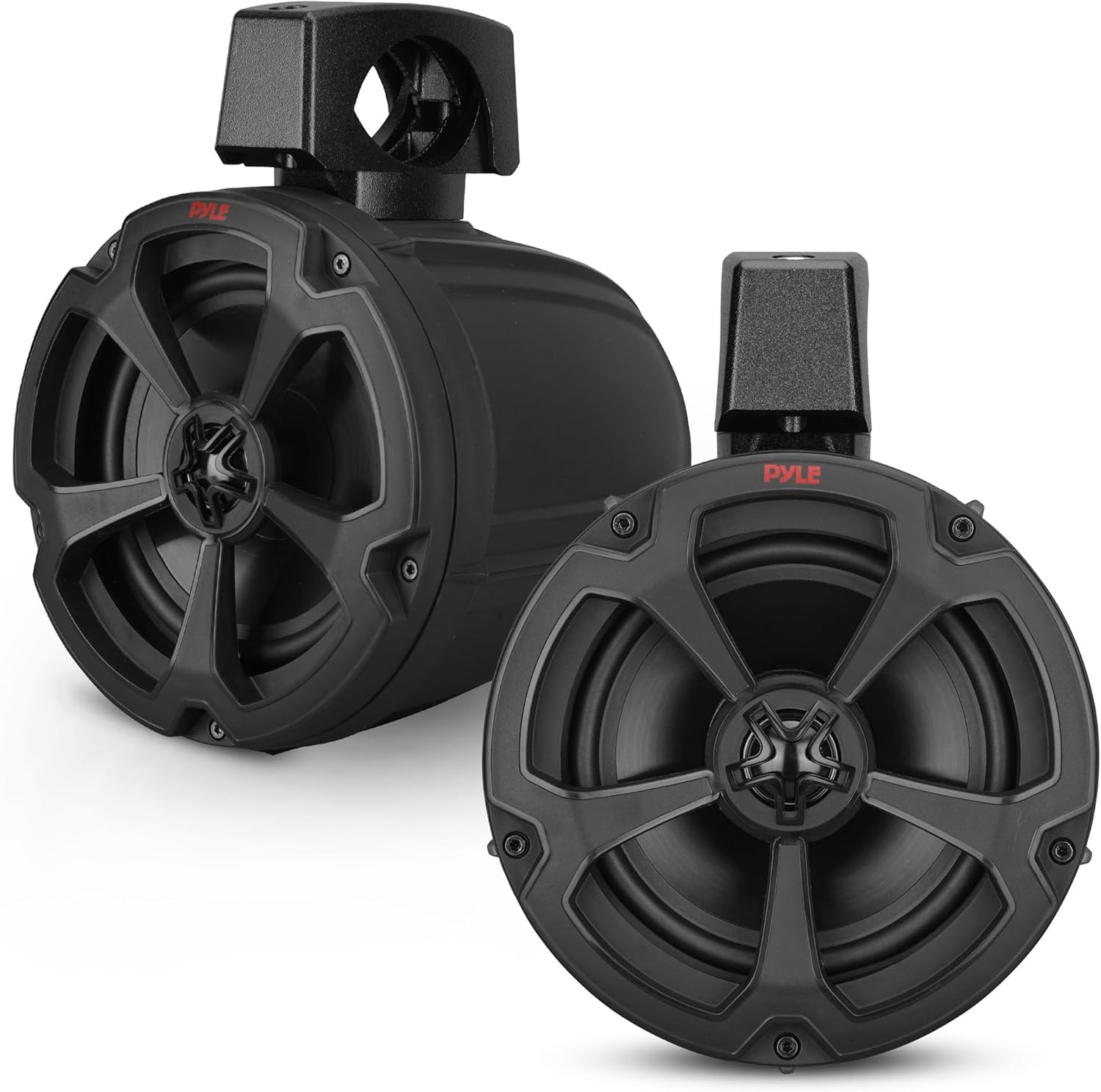 Pyle 6.5” Bluetooth Speakers, 1200W Amplified Speaker System with 2-Way Full Range Stereo, Marine Grade Water-Resistant Audio for ATV, UTV, Jeep, Off-Road Adventures & Boat Audio Setup