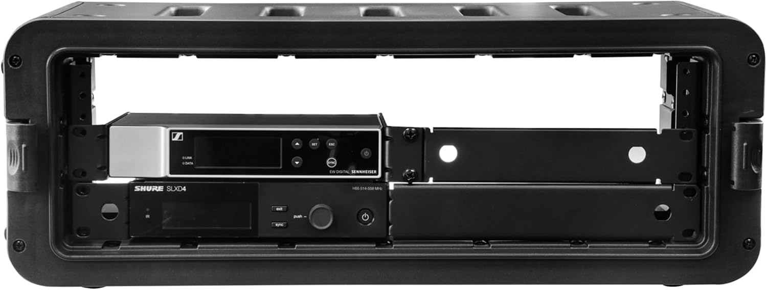 Odyssey Watertight 3U XS Rack Case with 4 Microphone Compartments