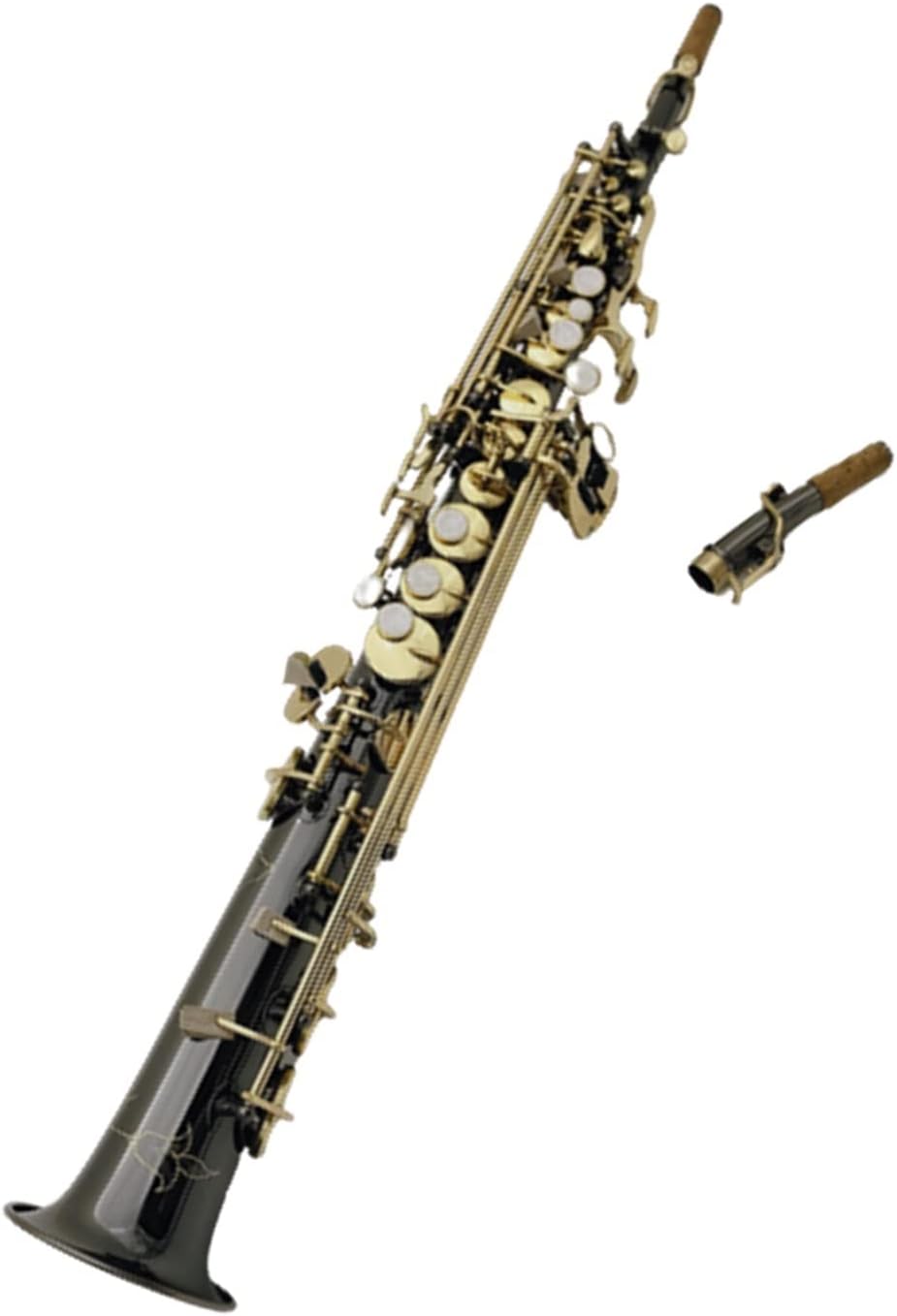 Saxophone B-Flat Nickel-Plated Shell Button Brass Professional Saxophone Woodwind Instrument