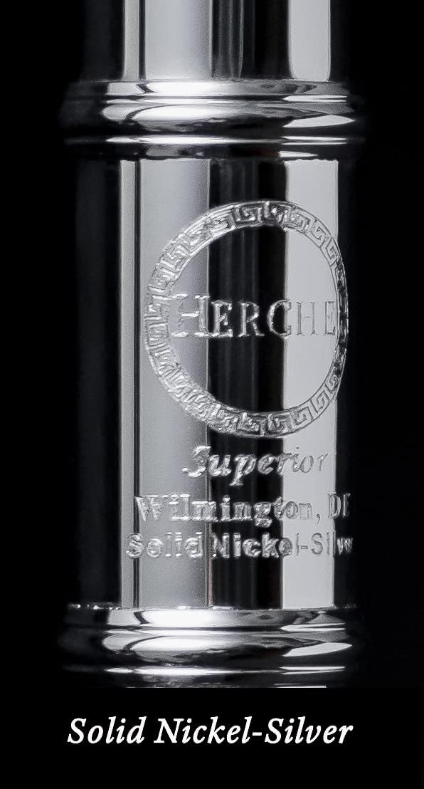 Flute Herche Superior Flute M2 Upgraded! | Professional Grade Musical Instruments for All Levels | SOLID NICKEL-SILVER | Complete Set, Shoulder Carry Case, Cleaning Rod, Tenon protectors, Service Plan