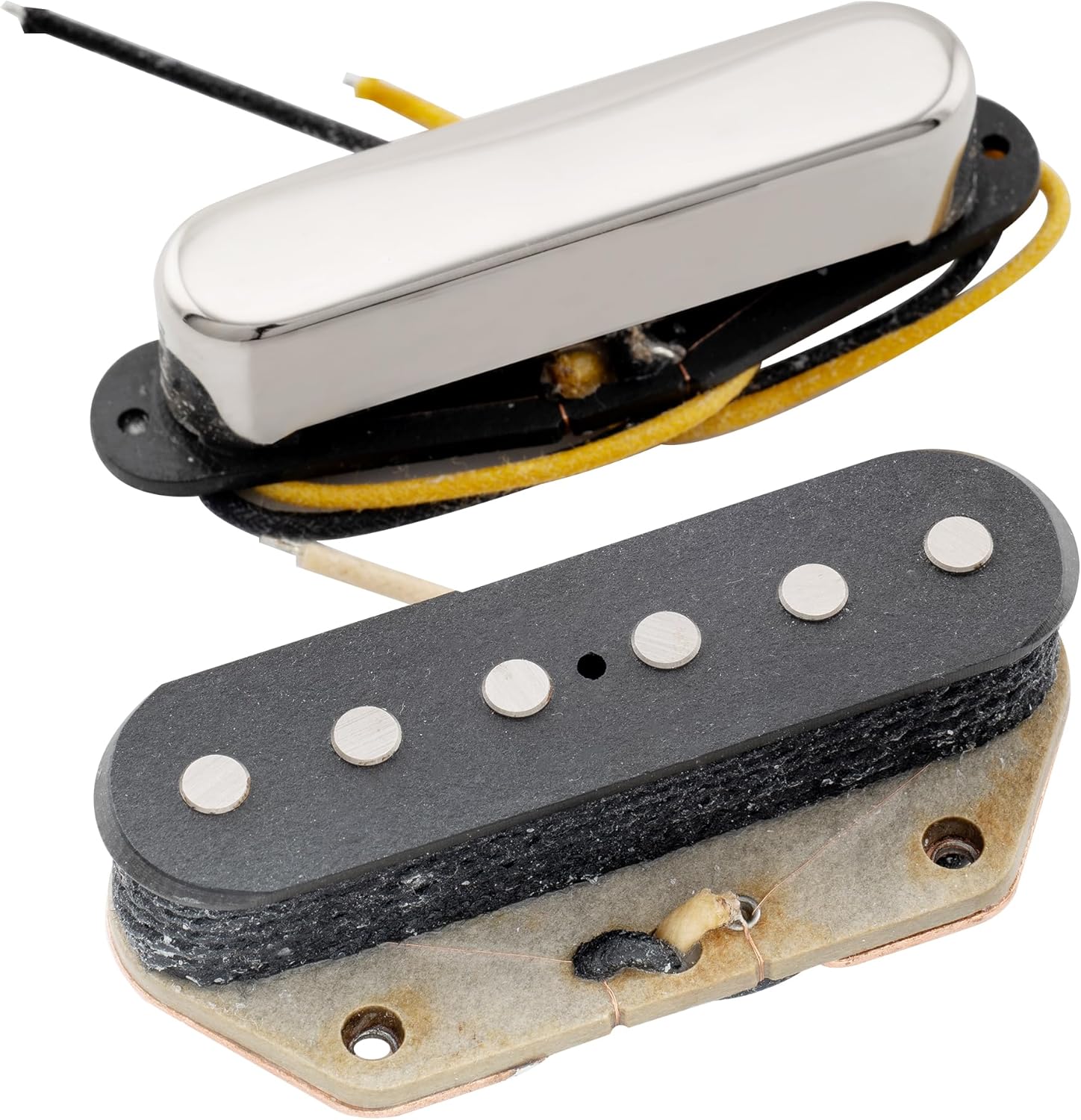 The Revival Pickups RPT2 Heartbreaker Vintage Style Alnico 3 Neck Bridge Pickups Set for Tele Style Electric Guitar, Nickel