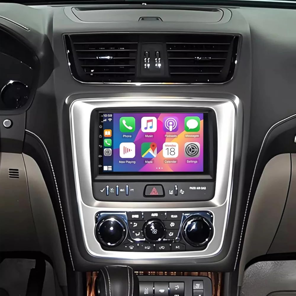 2+64G Car Radio for Chevrolet Traverse 2013-2017 With Wireless Carplay & Android Auto, 7 Inch IPS Touch Screen for Chevrolet Traverse Car Stereo Bluetooth FM in Dash GPS WiFi Backup Camera SWC