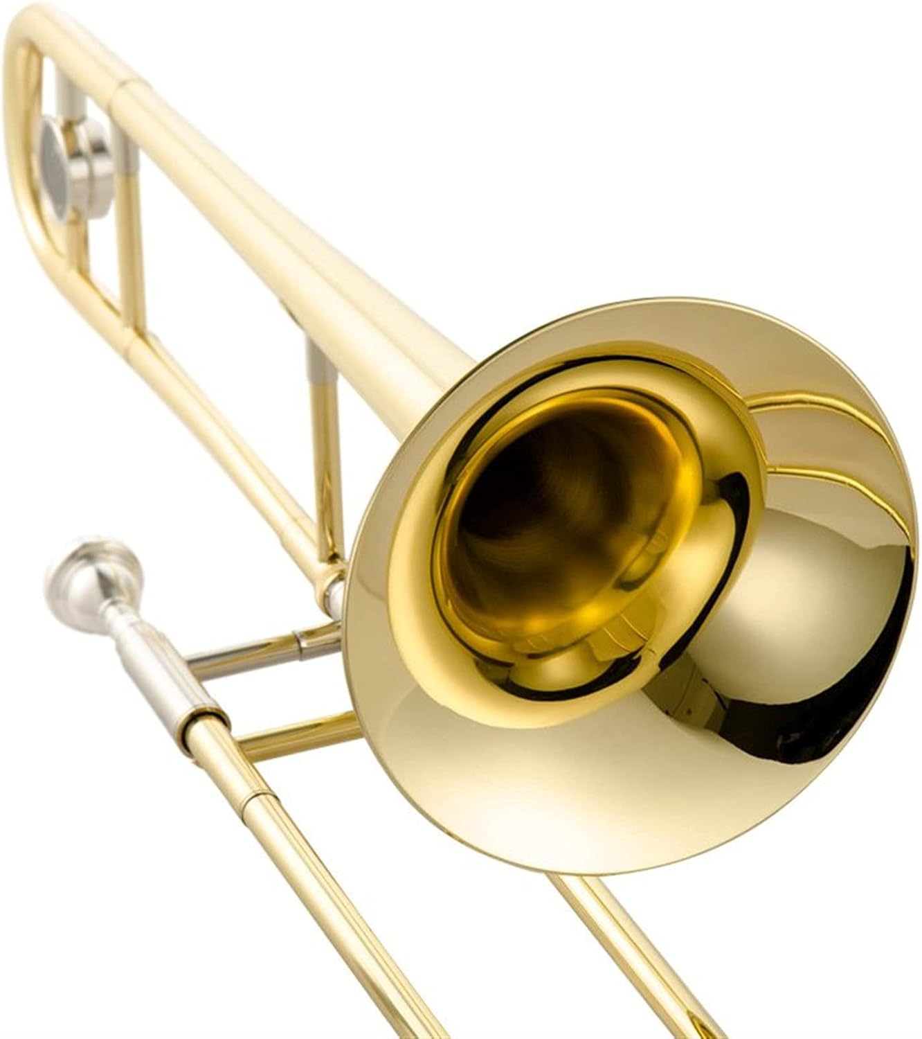 Student Trombone Alto B Flat Trombone Wind Instrument Lacquered Gold Nickel Plated Trombone Kit