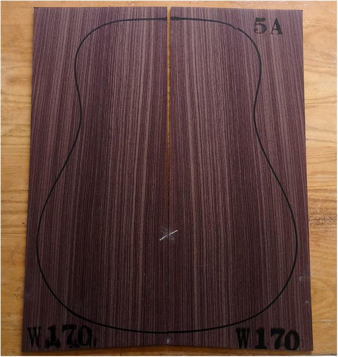 India Rose Wood Back Panel Wool Guitar Production Material Accessories DIY Guitar Kit (Color : 15)