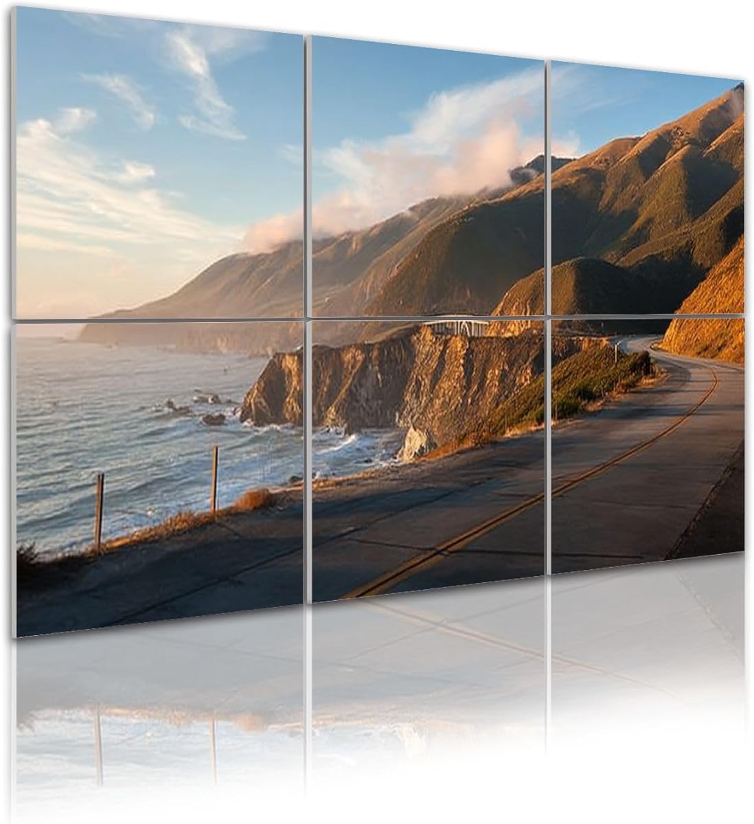 6 Pack Art Acoustic Panels Pacific Coast Highway Sound Absorbing Panel 48