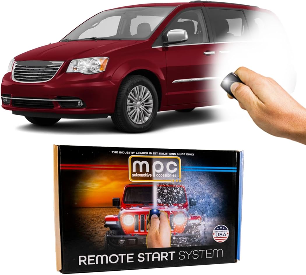MPC Factory Remote Activated Start Compatible with 2012-2016 Chrysler Town & Country |Gas| |Key-to-Start| Plug N Play - Uses Factory Remotes - Premier USA Based Tech Support