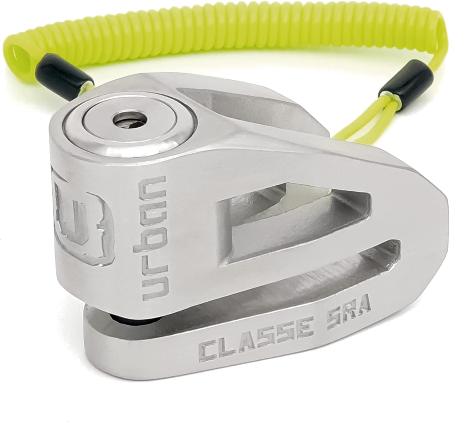 Urban UR210S Motorcycle Anti-Theft Disc Lock, High Security SRA Approved, Heavy Duty Stainless Steel Lighter Design, Double Locking ø10mm/0.39in, Anti Theft Wheel Brake Disk Lock for Moto, Scooter