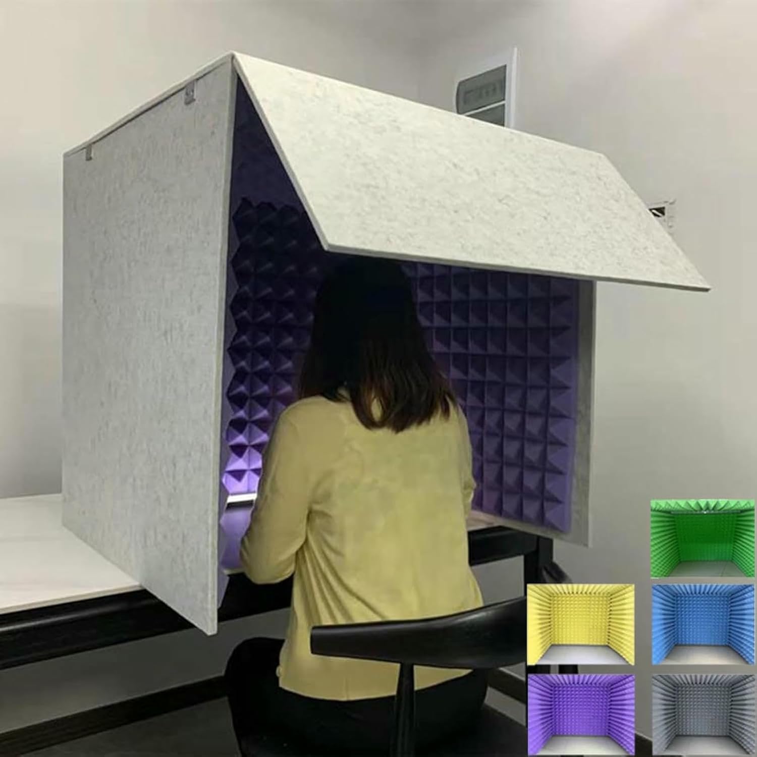 Microphone Isolation Screen Professional Vocal Booth, Soundproof Recording Booth, Sound Absorbing Isolation, Singing, Broadcasting
