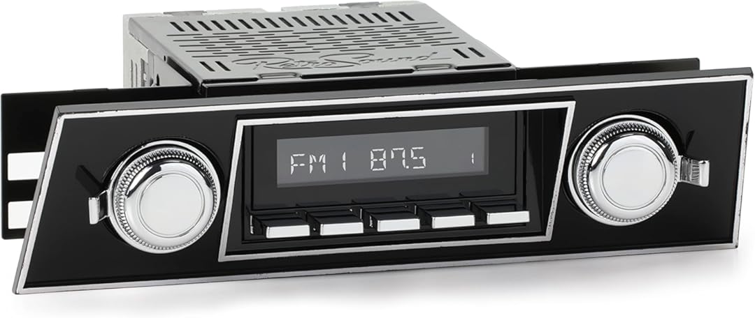 RetroRadio Compatible with 1967-68 Pontiac Firebird Features Include Bluetooth, AUX, AM/FM LABC-M1-401-03P-73PPT