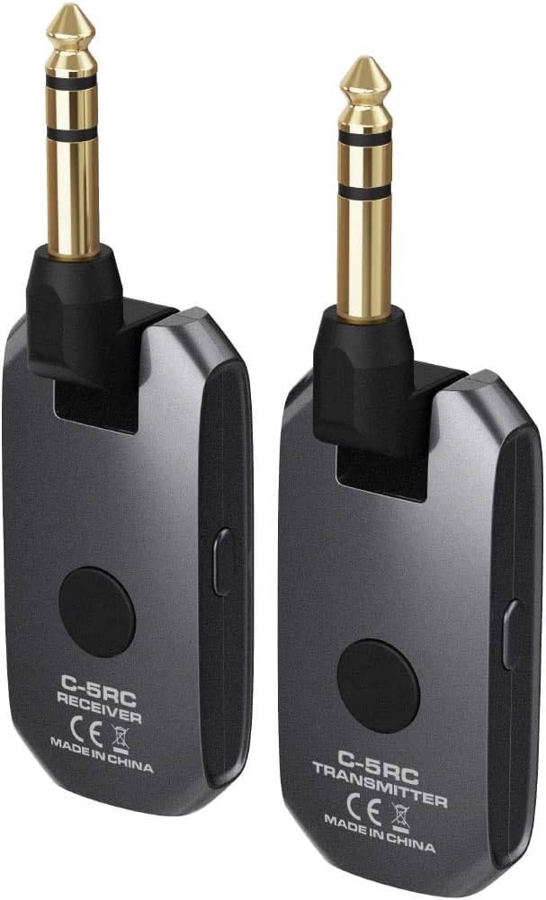 Tonebird NUX C-5RC Wireless Guitar System 5.8GHz Transmitter and Receiver Auto Match, Charging Case Patch Cable, Polish, Tool Bundle