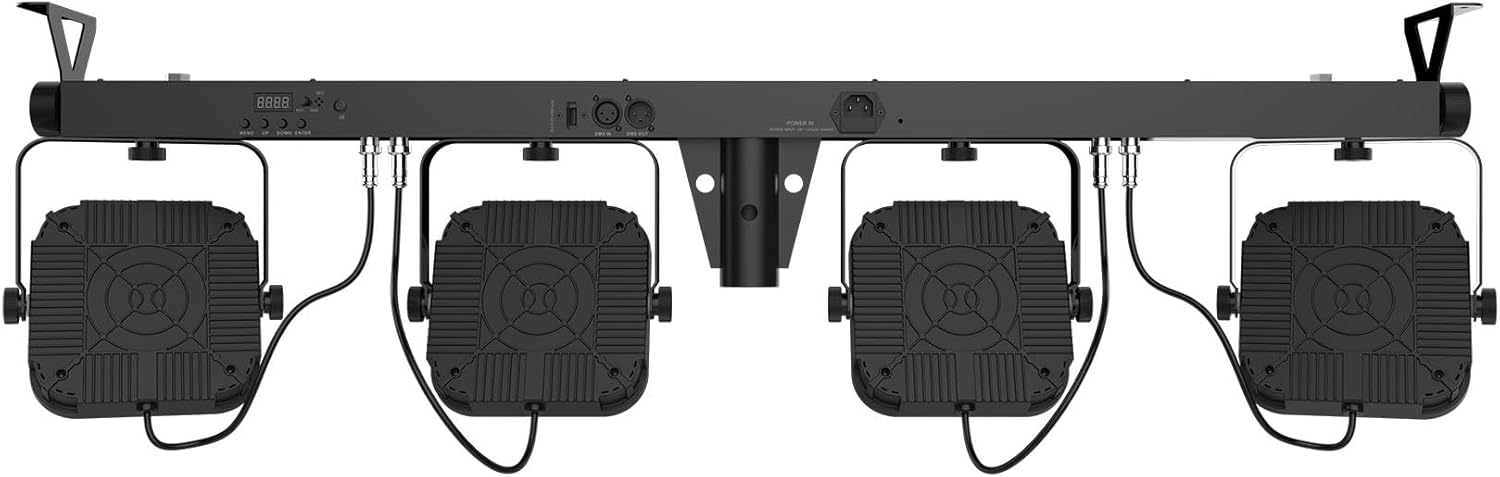 Audiosavings Bundle: (2) Chauvet DJ 4BAR ILS Wash Lighting System w/(4) Par Lights+Tripod+Footswitch+Bag