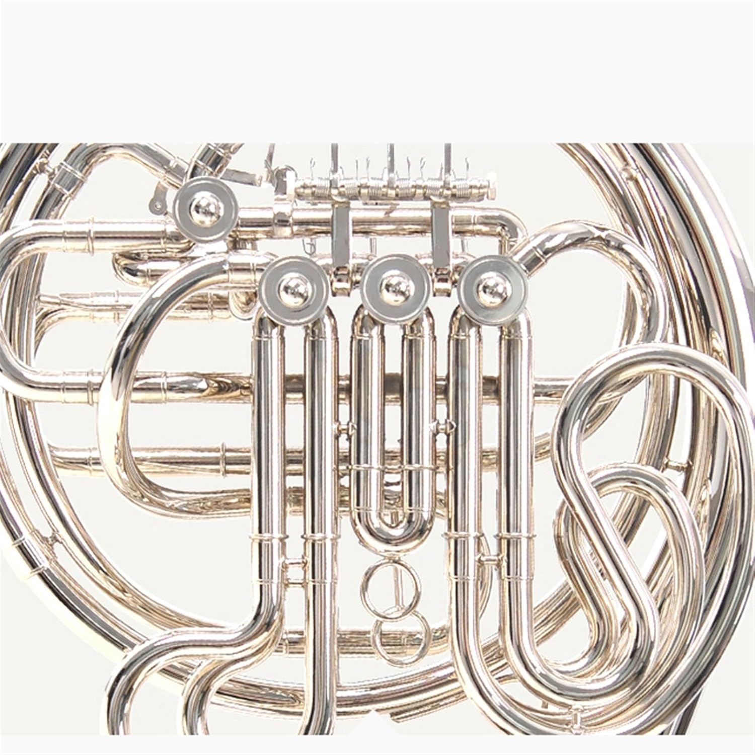 Brass French Horn French Horn Nickel-plated B Flat To F Beginner Exam Performance Nickel-plated Three-key Single Horn