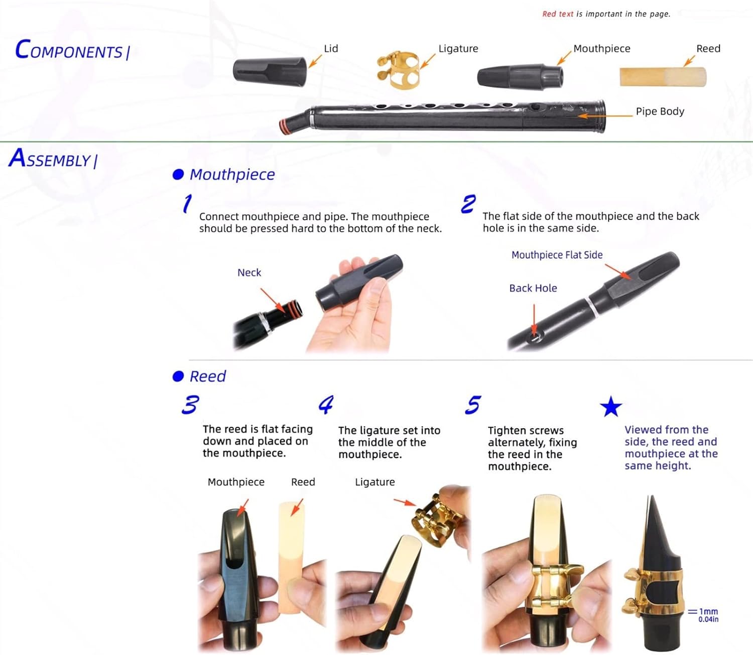 KESHUO C Key Mini Pocket Saxophone Sax ABS Material with Mouthpieces 10pcs Reeds Carrying Bag Woodwind Instrument Brass Sax Beginners Kit