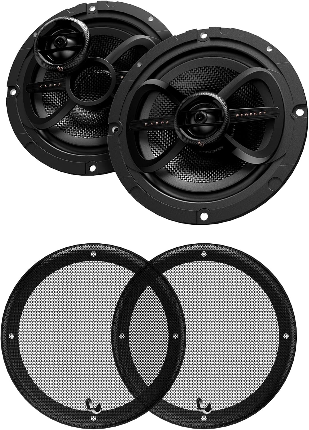 Infinity KAPPAPERFECT600XS 6-1/2” Component Speaker System - Round Grill ONLY Car/Marine Application (Renewed)