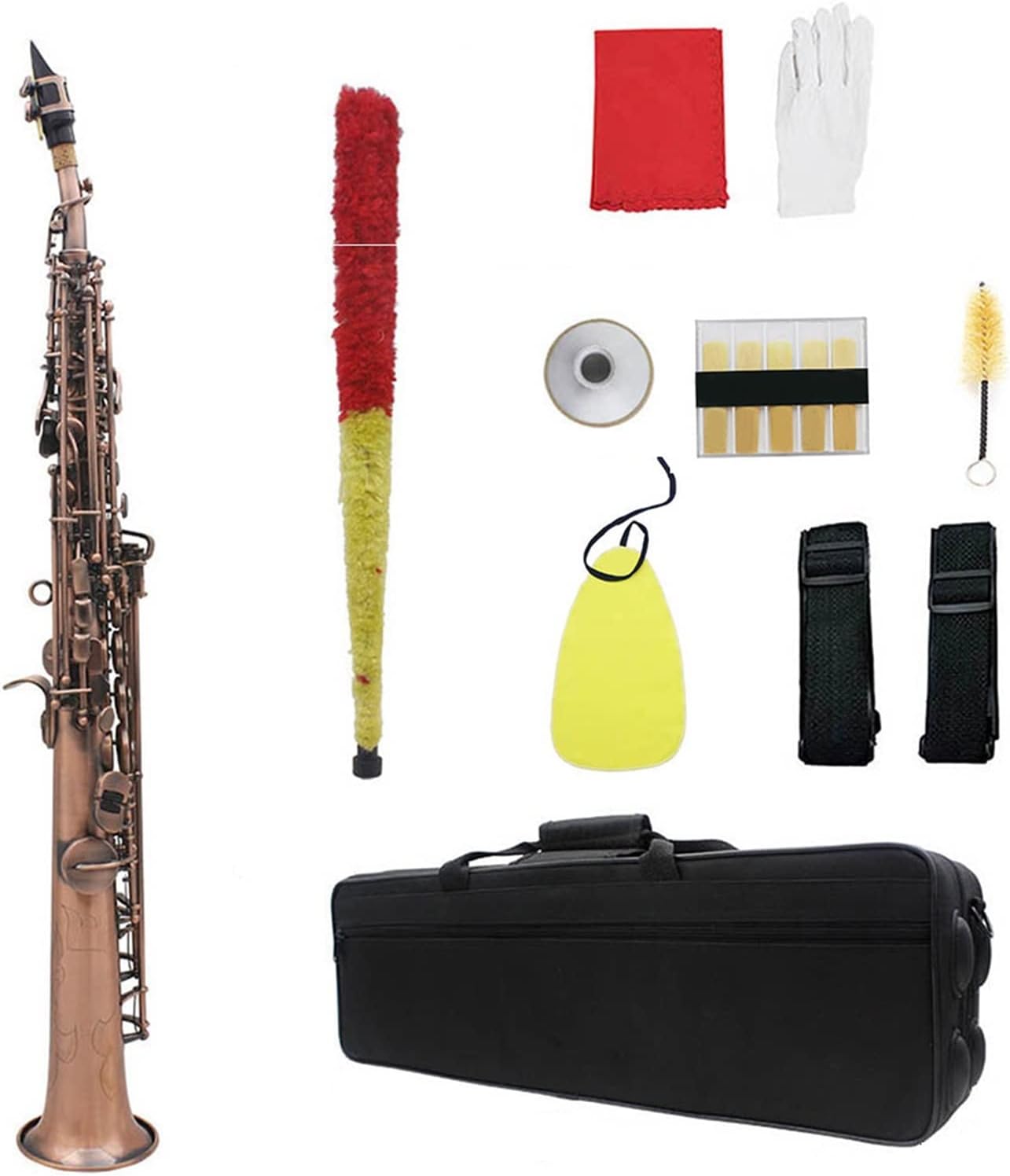 Saxophone Bb Copper Woodwind Musical Instrument with Case Beginner Saxophone