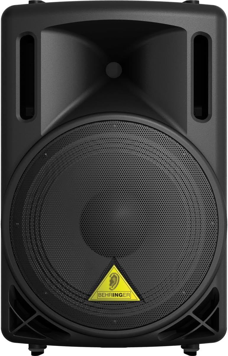 Behringer EUROLIVE B212D 550 Watt 2-Way Active PA Speaker System - Bundle with Ultimate Support JamStands JS-TS50 Tripod-Style Speaker Stand Pair, 2 Pack 25' XLR Microphone Cable