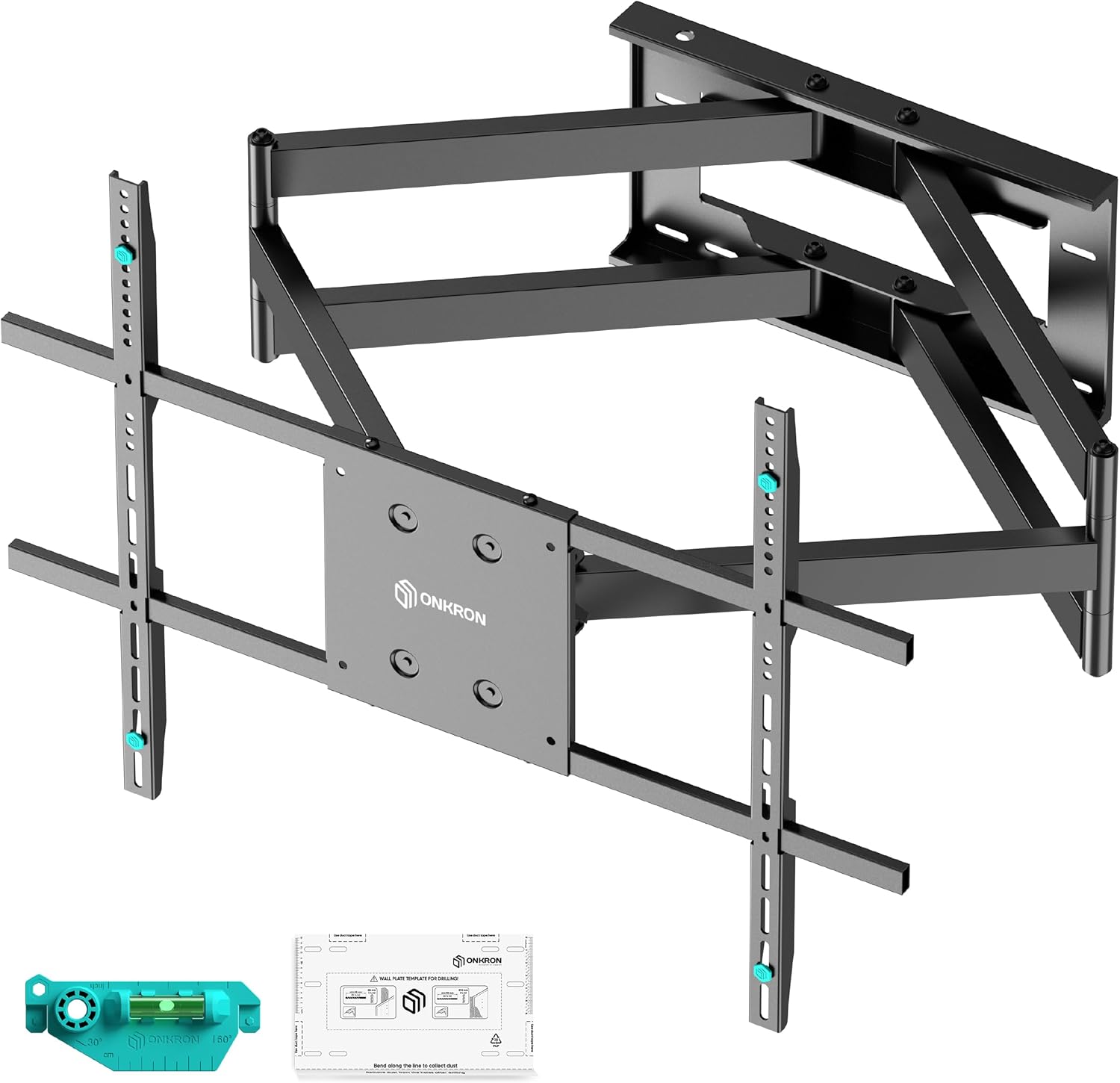 ONKRON Full Motion TV Wall Mount for 42-110 Inch TVs up to 220 lbs, Heavy Duty TV Mount with Swivel Tilt Rotation, Long Reach Extension Arm, max VESA 800x600, Television Bracket, 8