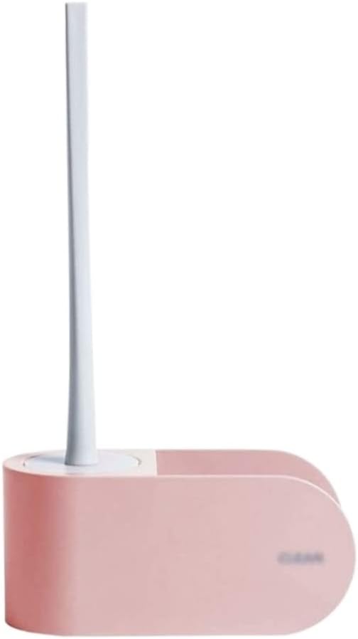 Toilet Brush Wall Mounted Without Drilling Toilet Cleaning Set, Toilet Brush and Holder Set, Creative Toilet Brush Set for Bathroom Toilet Brush and Holder (Pink)