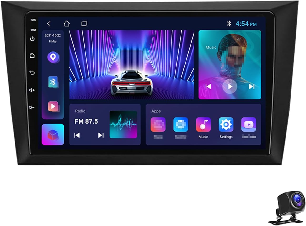 9 Inch Android 13 Car Stereo for VW Golf 6 2008~2016 Touch Screen Car Radio Bluetooth Wireless Carplay Android Auto Multimedia Navigation with RDS DSP FM Radio