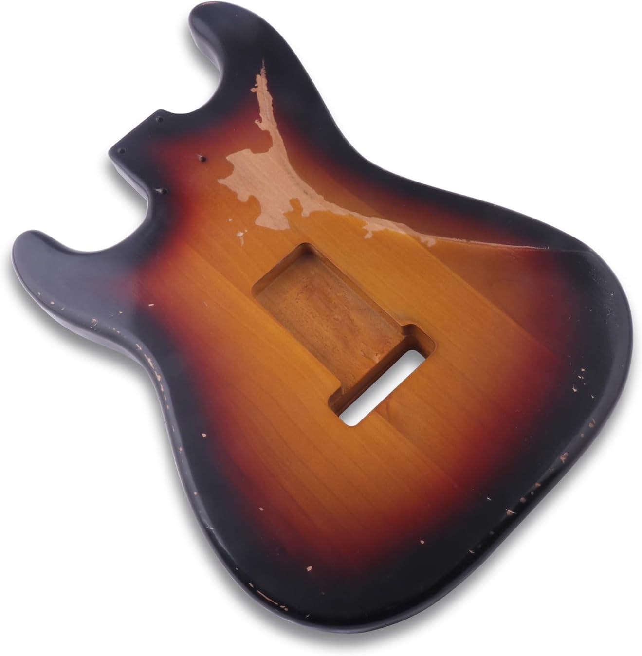 Sunsmile Relic Electric Guitar Body Nitro Top Alder Wood ST Style DIY Guitar Body H-S-H Route 3 Tone Sunburst Relic.