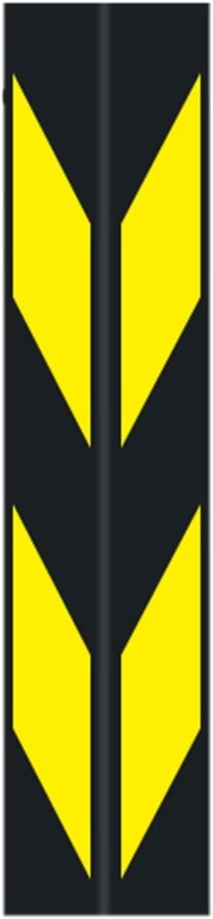 XPLKQXE Reflective Wall Edge Protector, Rubber Corner Guards Parking Stopper, Car Parking and Warehouse, L-Shape Corner Guard (Color : Black+Yellow-60cm, Size : 16pcs)