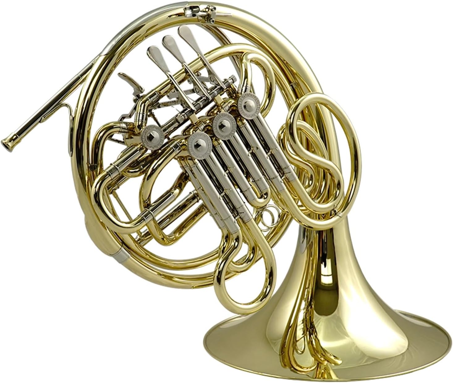 4 Key French Horn Double Row Four Key French Horn In B/F For Playing Or Practicing Brass Instruments