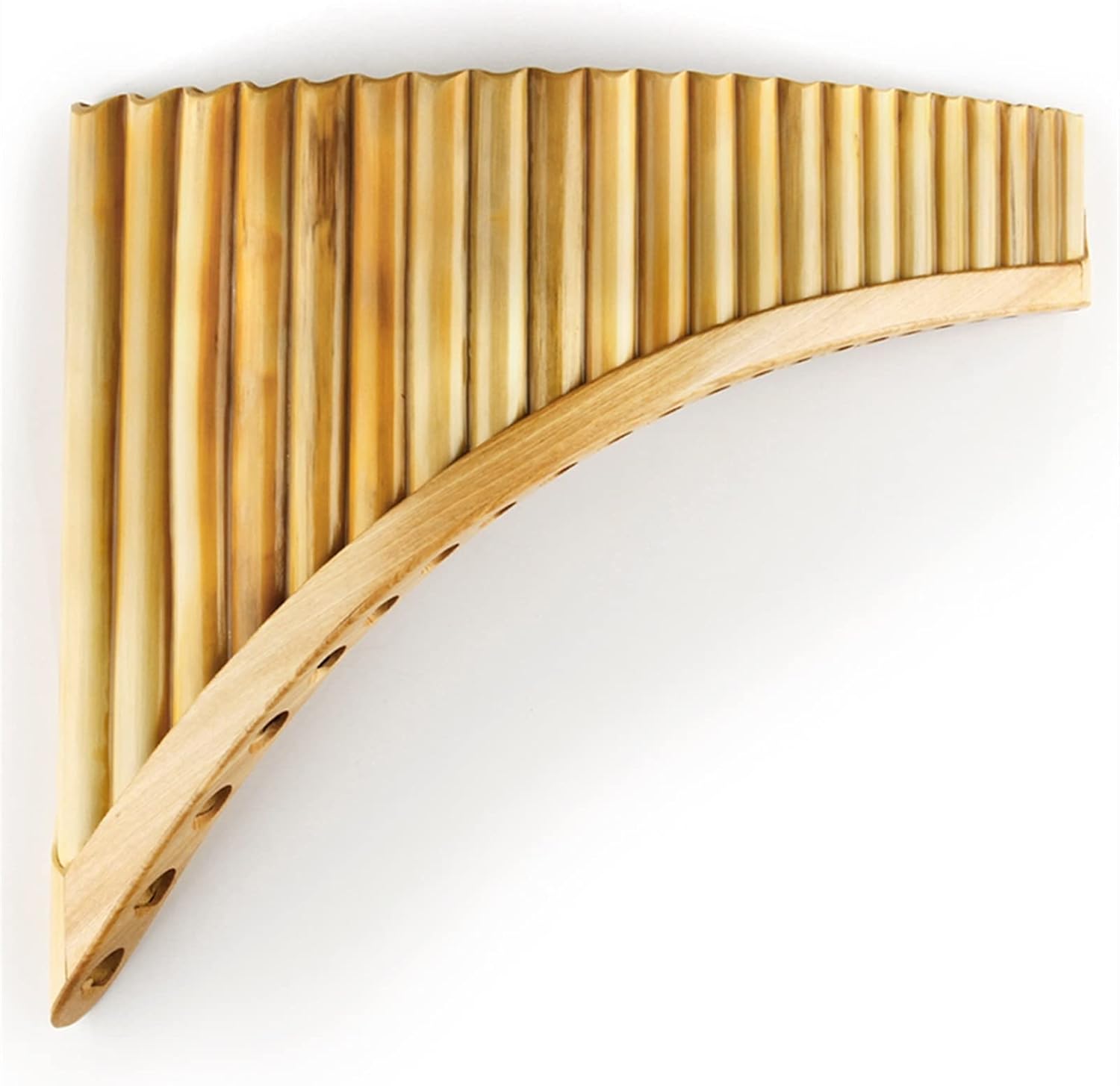 KESHUO 22 Pipes G Key Reed Pan Flute Woodwind Instrument Bamboo Handmade Pan Pipe Panpipes (Color : 22G-Right)