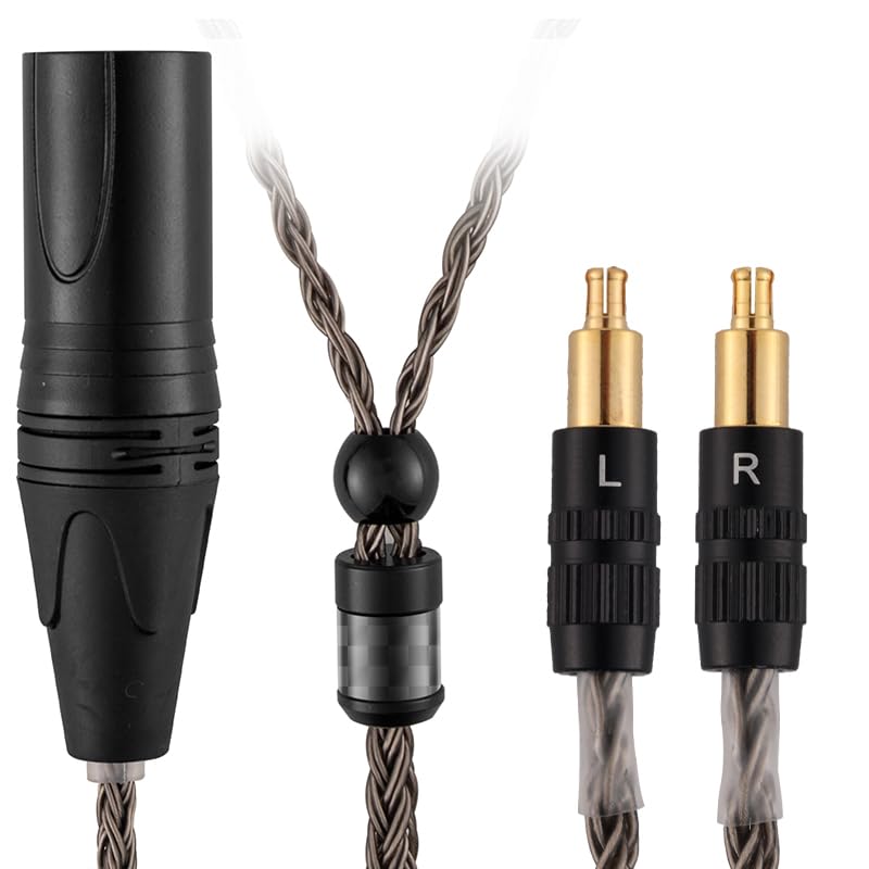 4 Pin XLR Balanced Replacement Audio Upgrade Cable Compatible with ATH-MSR7b, SR9, ATH-ESW990H, ES770H, ATH-ADX5000, AP2000Ti Headphones (with 4 Pin XLR Balanced, 3Meters/10ft)