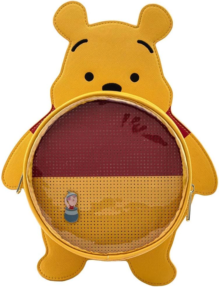 Loungefly Disney Winnie the Pooh Pin Collector Backpack, Amarillo, Winnie the Pooh