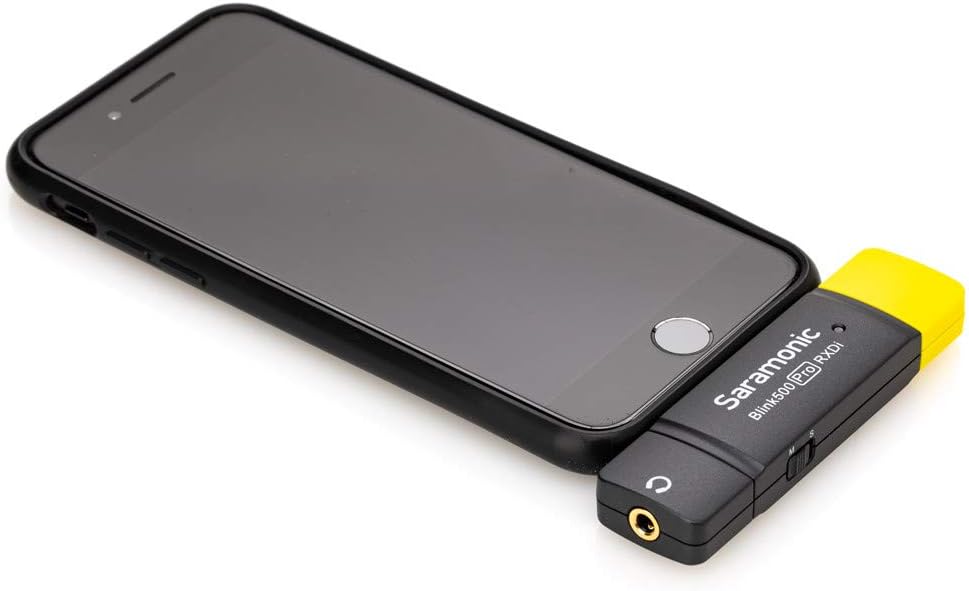 Saramonic Advanced 2.4GHz Wireless Clip-On Microphone System with Lavalier & Dual-Channel Lightning Receiver for Apple iPhone & iPad (BLINK500PROB3)