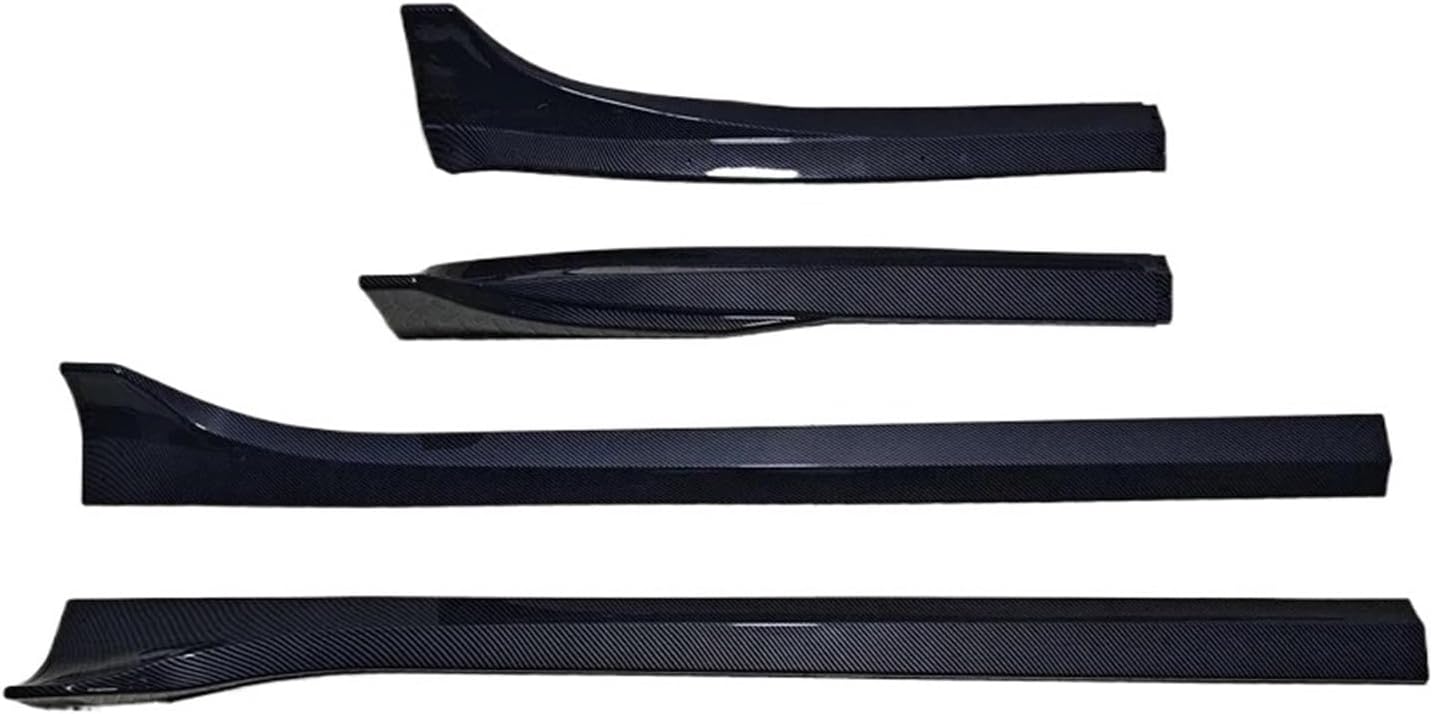 Side Skirts Car Side Skirt Compatible for Tesla Model 3 2017-2023 207.5cm Body Kits Fast Style Side Lip Gloss Black Guard Cover Auto Accessories(Carbon Look)