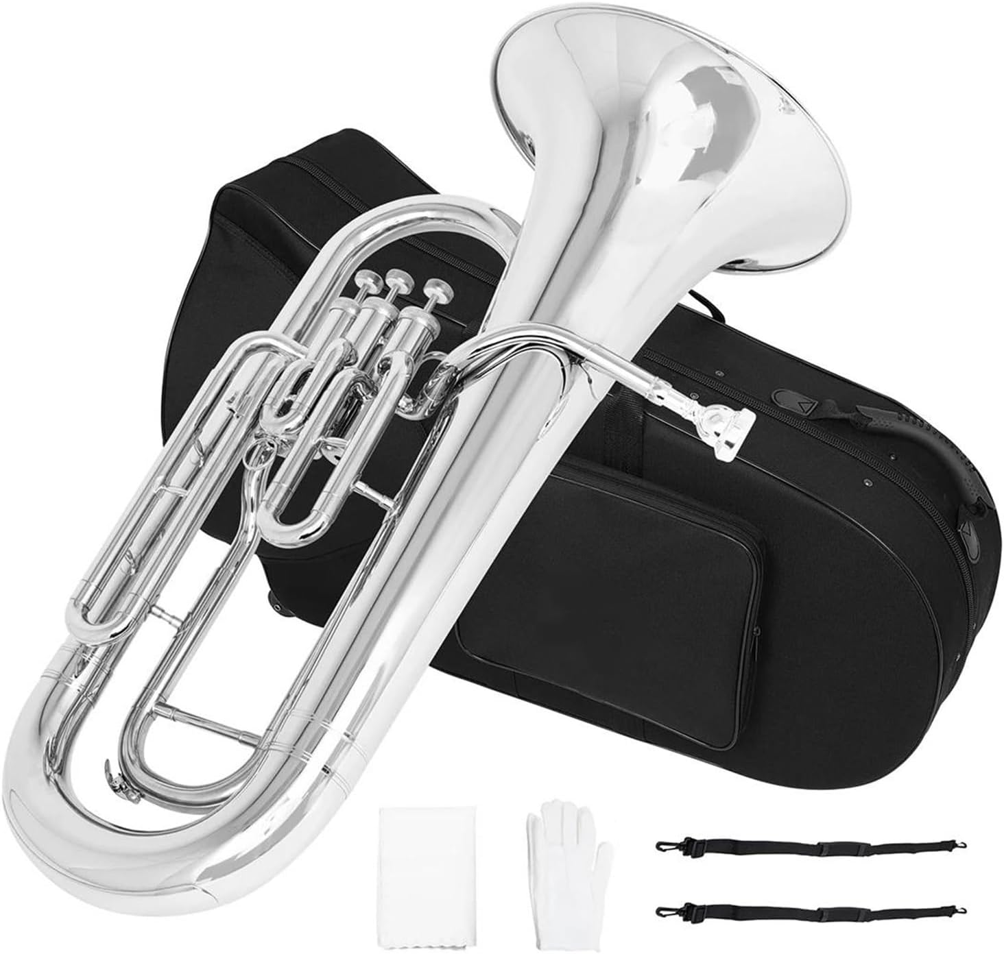 Bb B Flat Euphonium 3 Key Vertical Brass Instrument With Accessories Euphonium All-brass Instrument