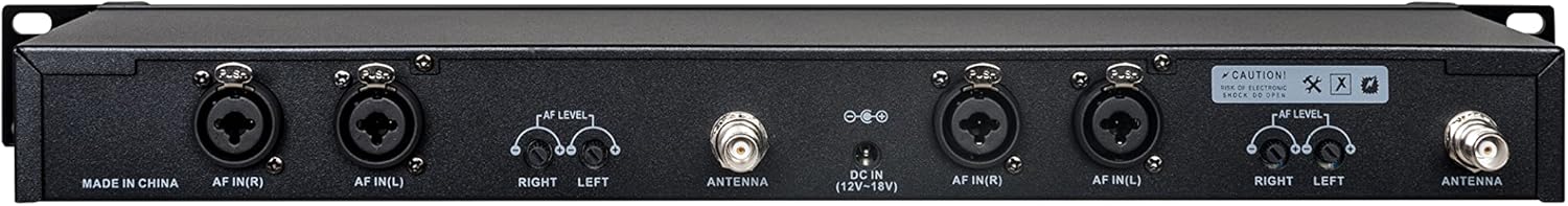 Wireless in Ear Monitor System 2 Bodypacks UHF Transmitter Recording Headphones 2 Receivers 2 Channel Frequency B Monitoring with in Earphone for Stage Studio Church Band School