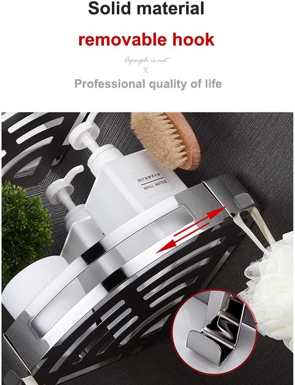 VIDI Layers Corner Shower Shelf Bathroom Shampoo Holder Stainless Steel Punch Free Kitchen Tripod Stand