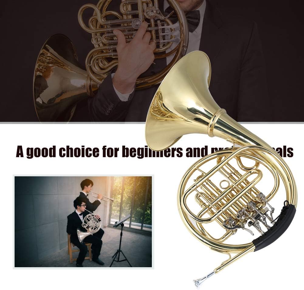 Brass Split Type Detachable Round Horn Musical Instrument Large Bell Mouth Bag Gloves Cloth Pad Beginner Professional