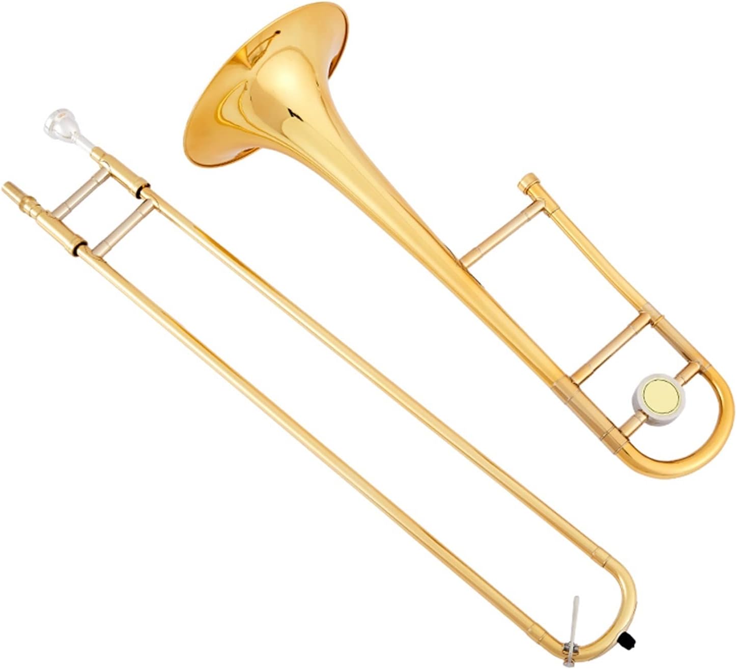 FLFL Student Trombone Lacquered Gold Tenor Trombone in B Flat for Students and Beginners