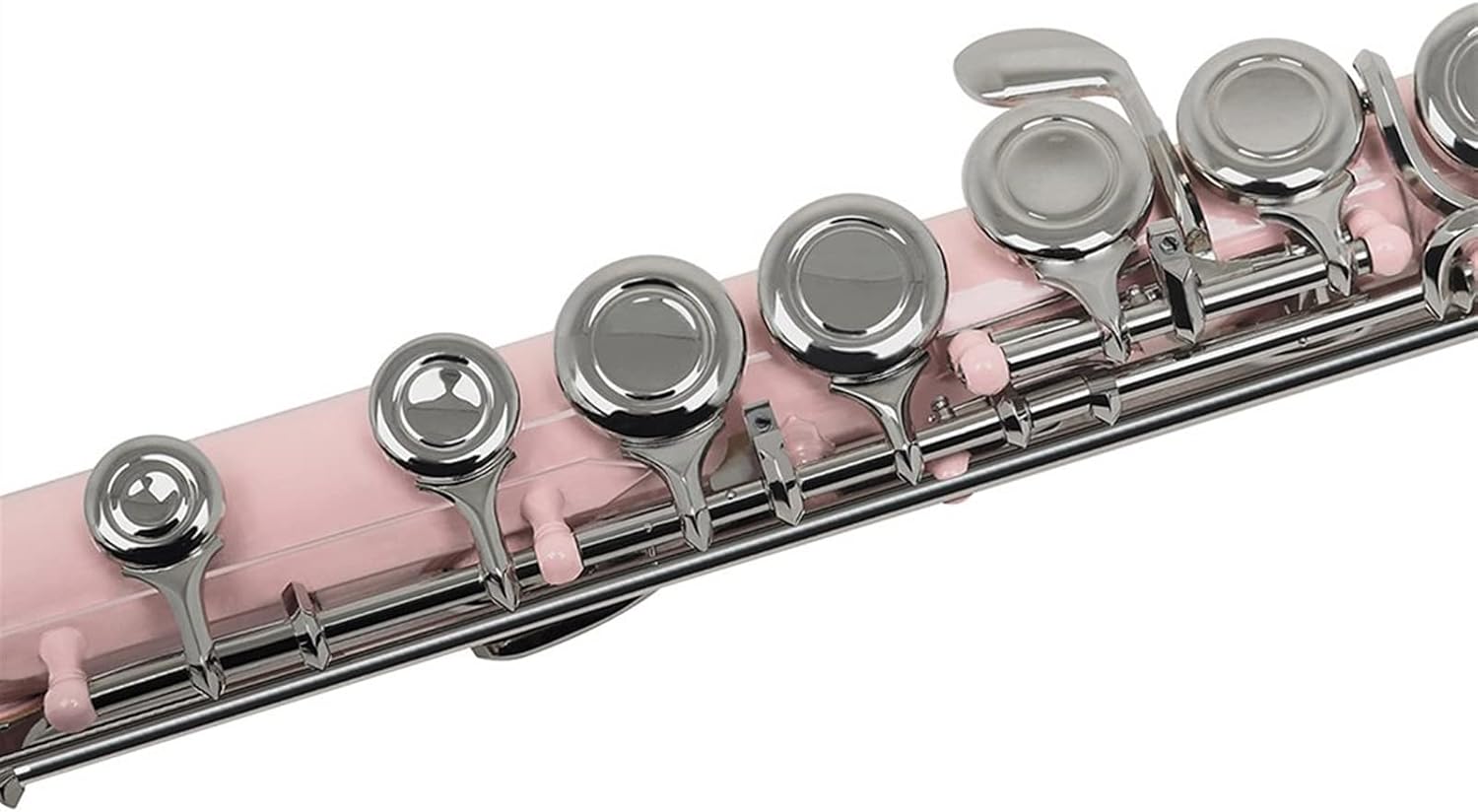 Flutes Pink 16 Holes C Tone Cupronickel Flute with Padded Bag Flute with E Key Woodwind Instrument