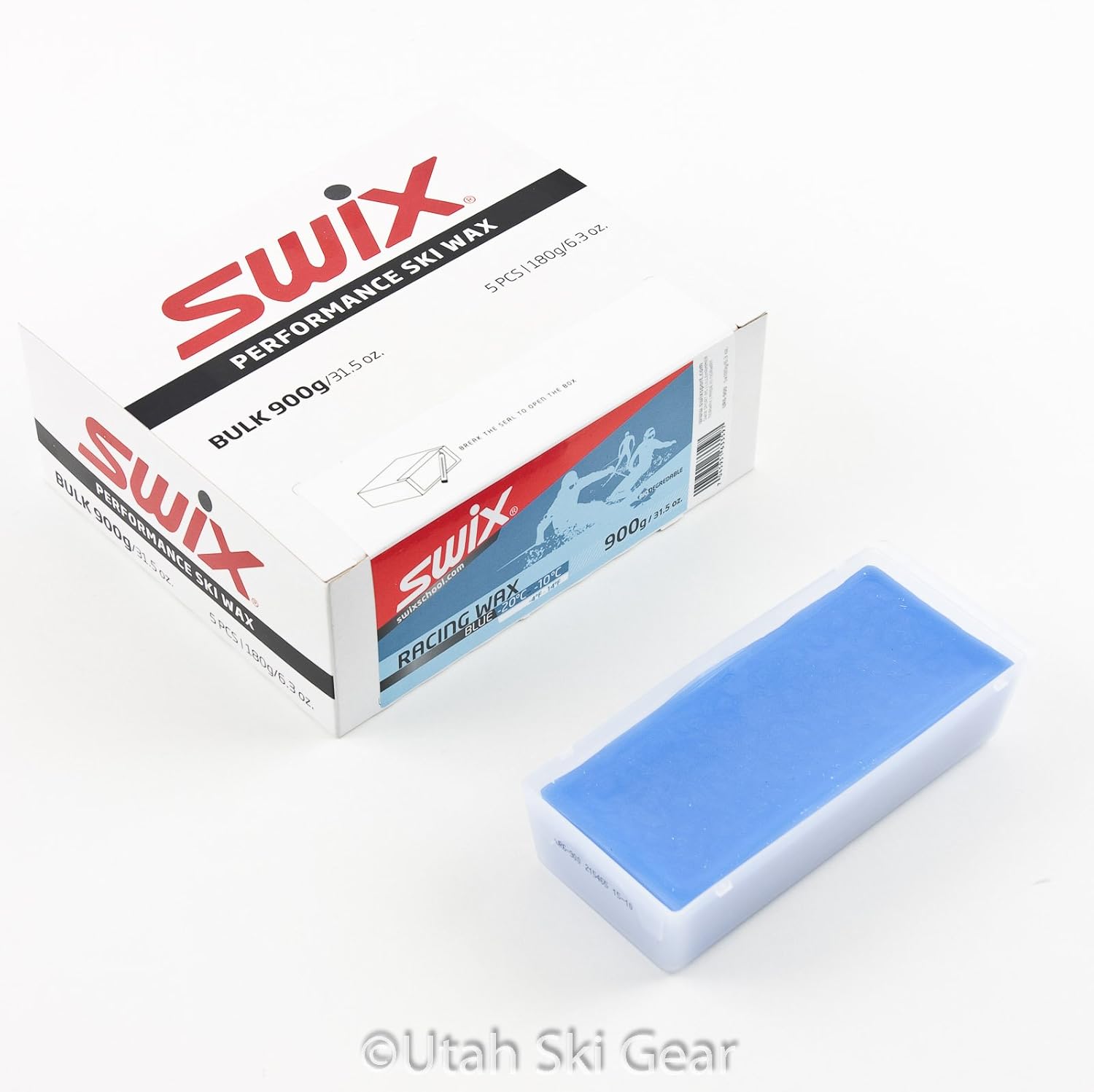 Swix Bio Training Wax: UR6 Blue: 900 Grams: (Boxed Version - No Lid or Label)