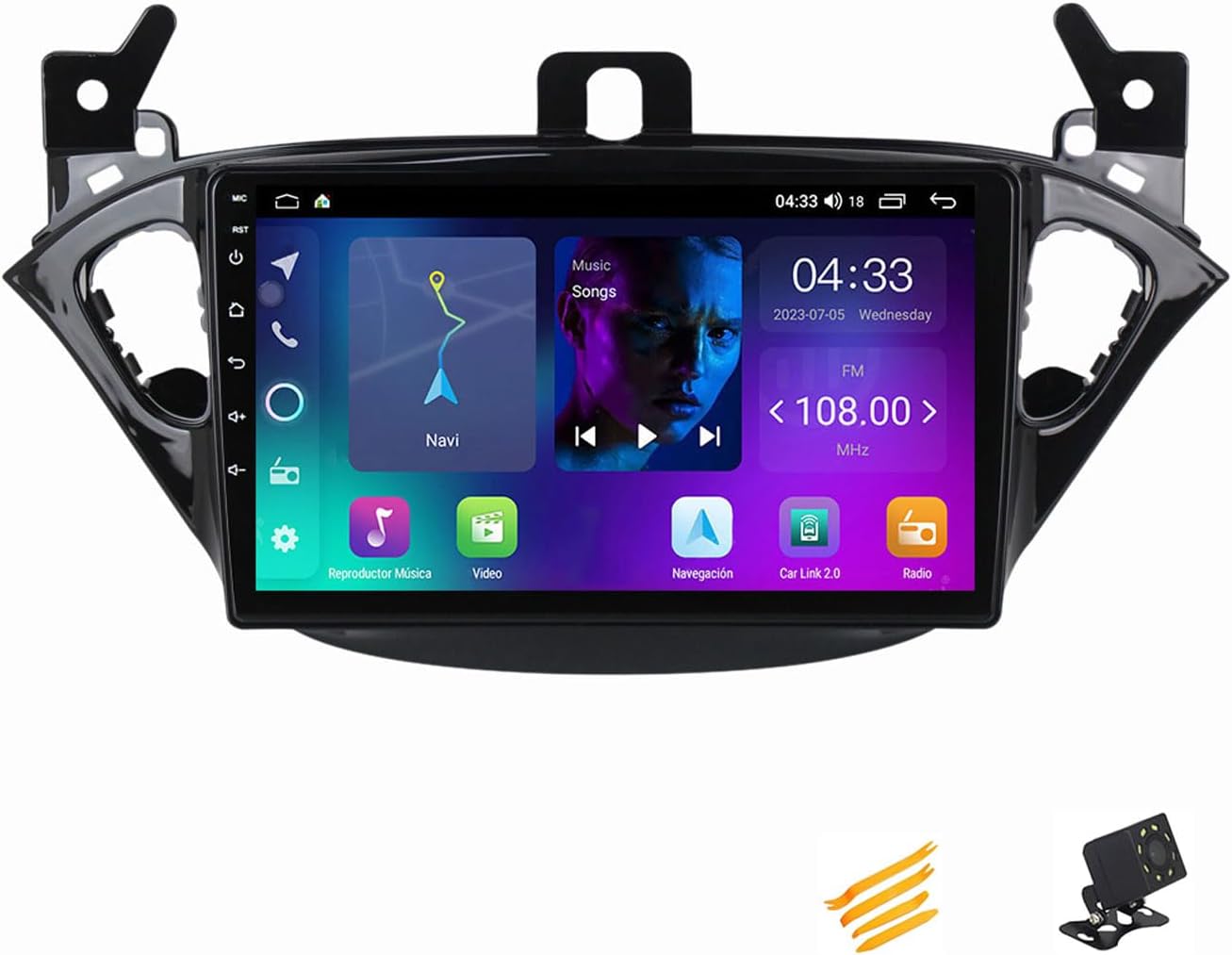 Android 13 Car Stereo Bluetooth Car Play 2 DIN Touch Screen Compatible with Opel Corsa 2014~2019 9in QLED Display Car Radio with Navigation Android Auto FM RDS SWC,4 Core NF1 1G+32G