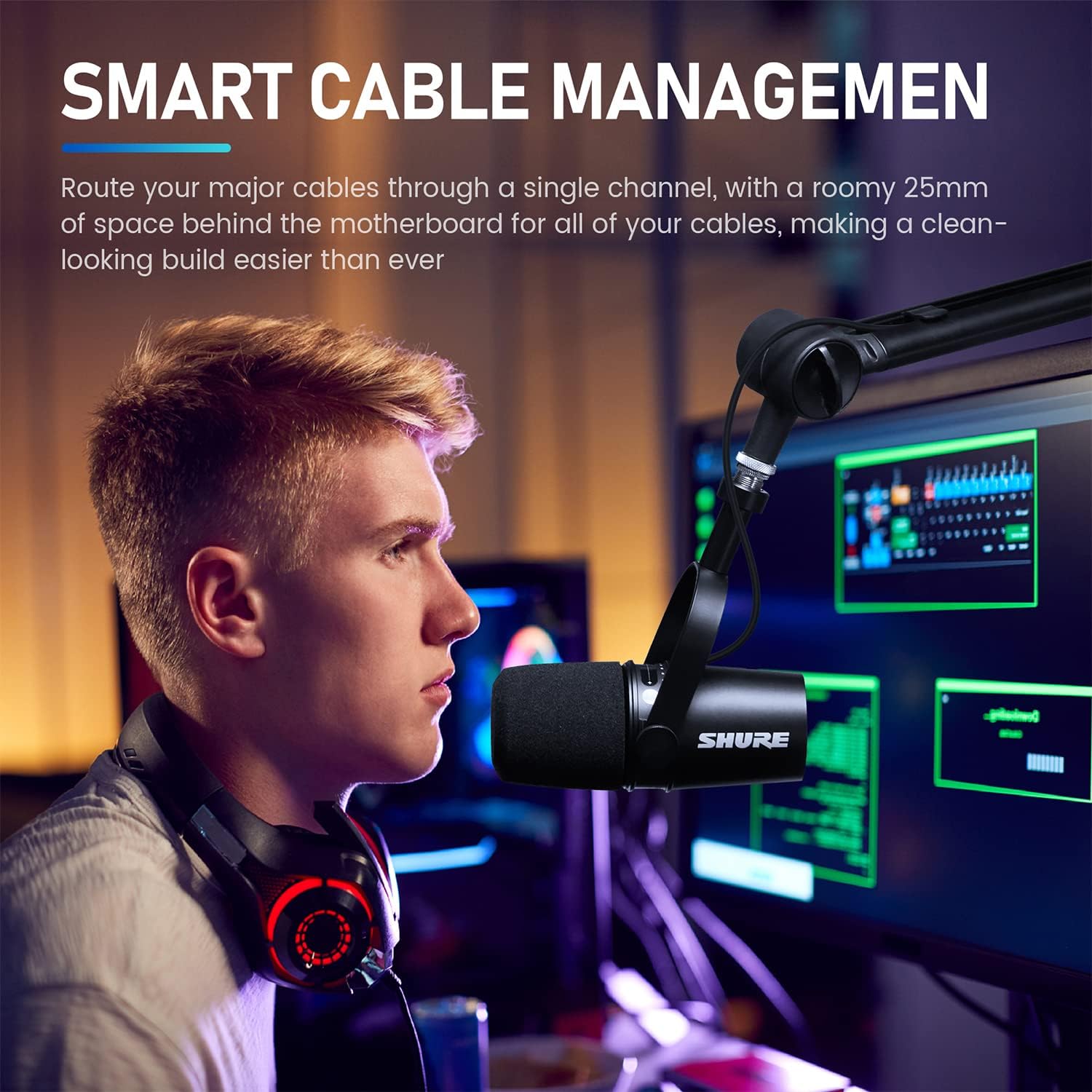 Thronmax S3+ Zoom Boom Arm- Mic Arm- Fully Adjustable Podmic for Gamers and Podcasts- Universally Compatible Mic Stand Desk Mount