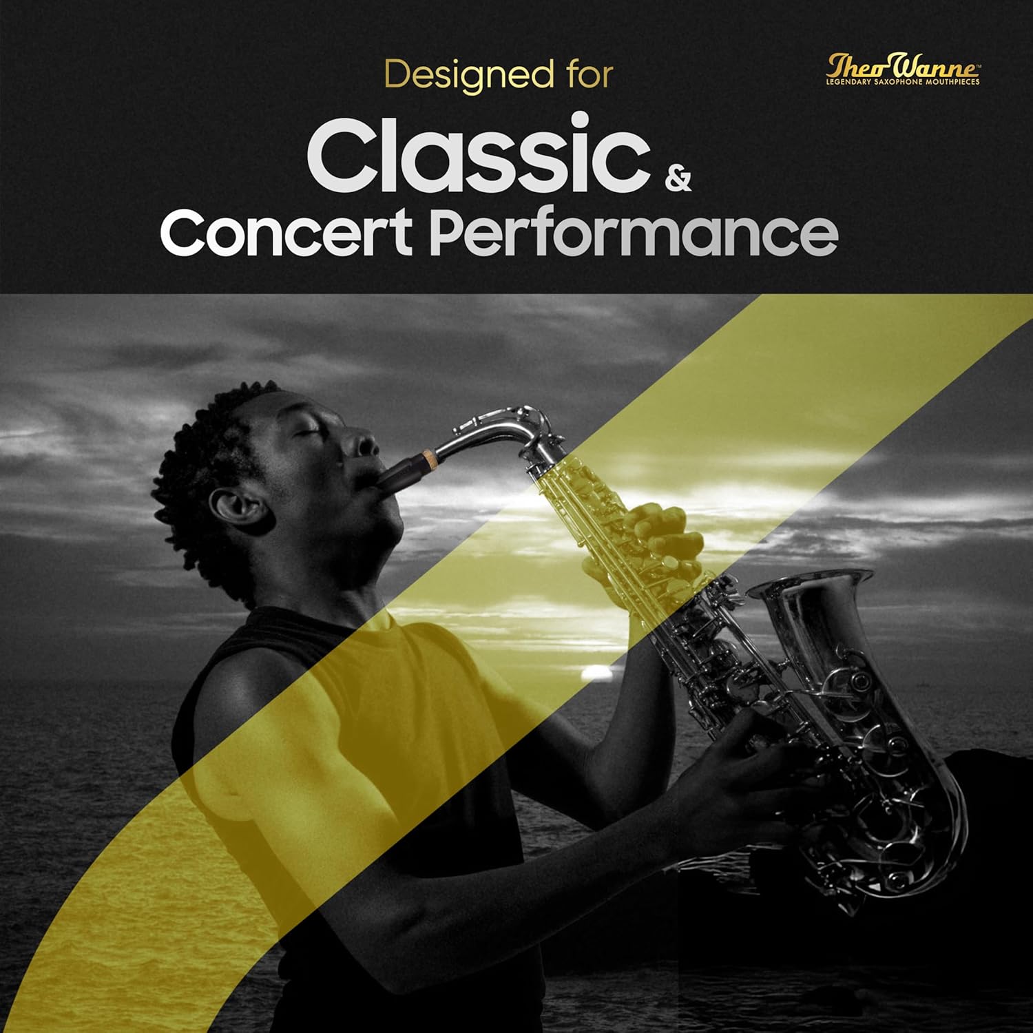 Theo Wanne Essentials CONCERT Alto Saxophone Mouthpiece for Classical & Wind Ensemble Players - Exceptional Clarity, Classic Sound Sax Mouthpiece for Professional Saxophonists - Size 3 (0.061