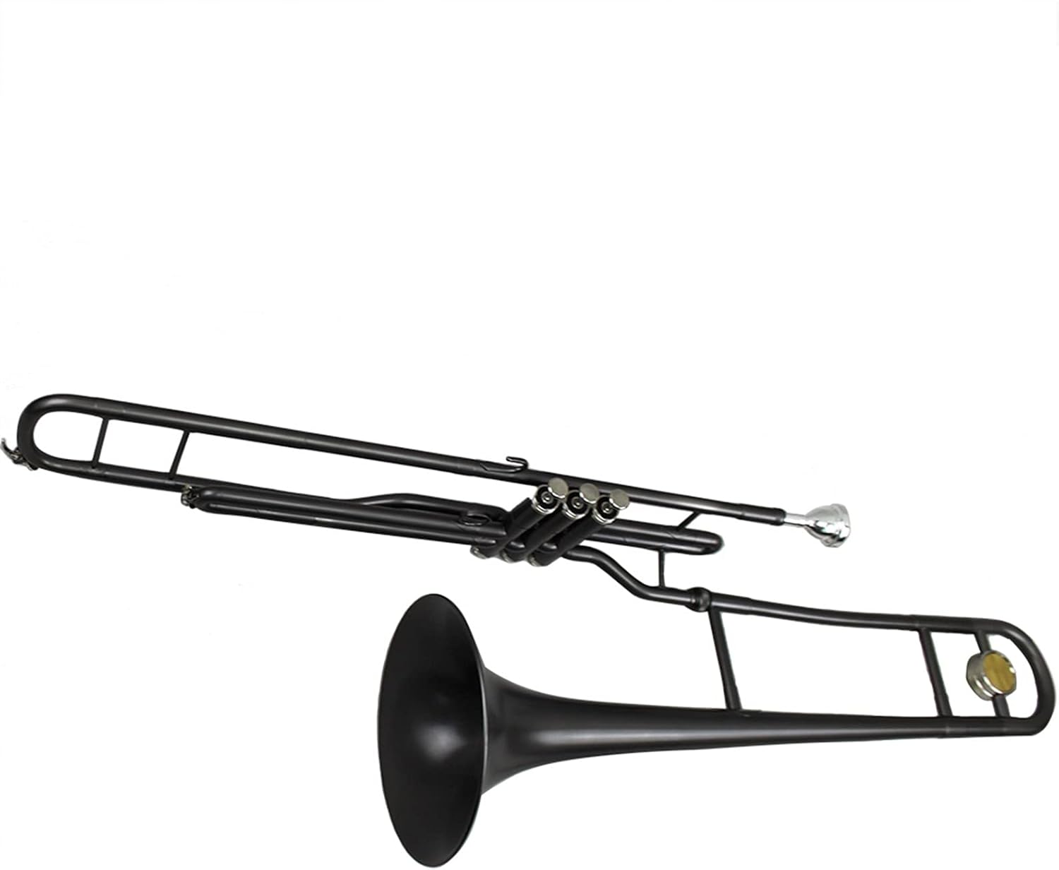 Student Trombone, Matt Black Nickel, C Key Piston Valves, Brass Body, Trombone Kit