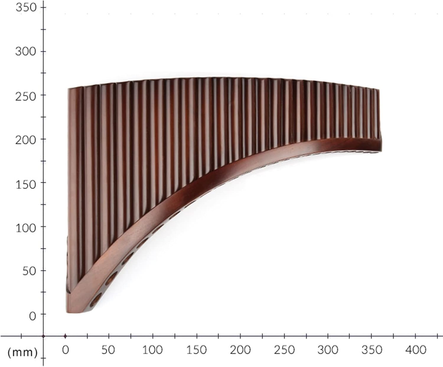 25 Pipes G Key Brown Pan Flute Traditional Woodwind Instrument Bamboo Handmade Pipe (Color : Right)