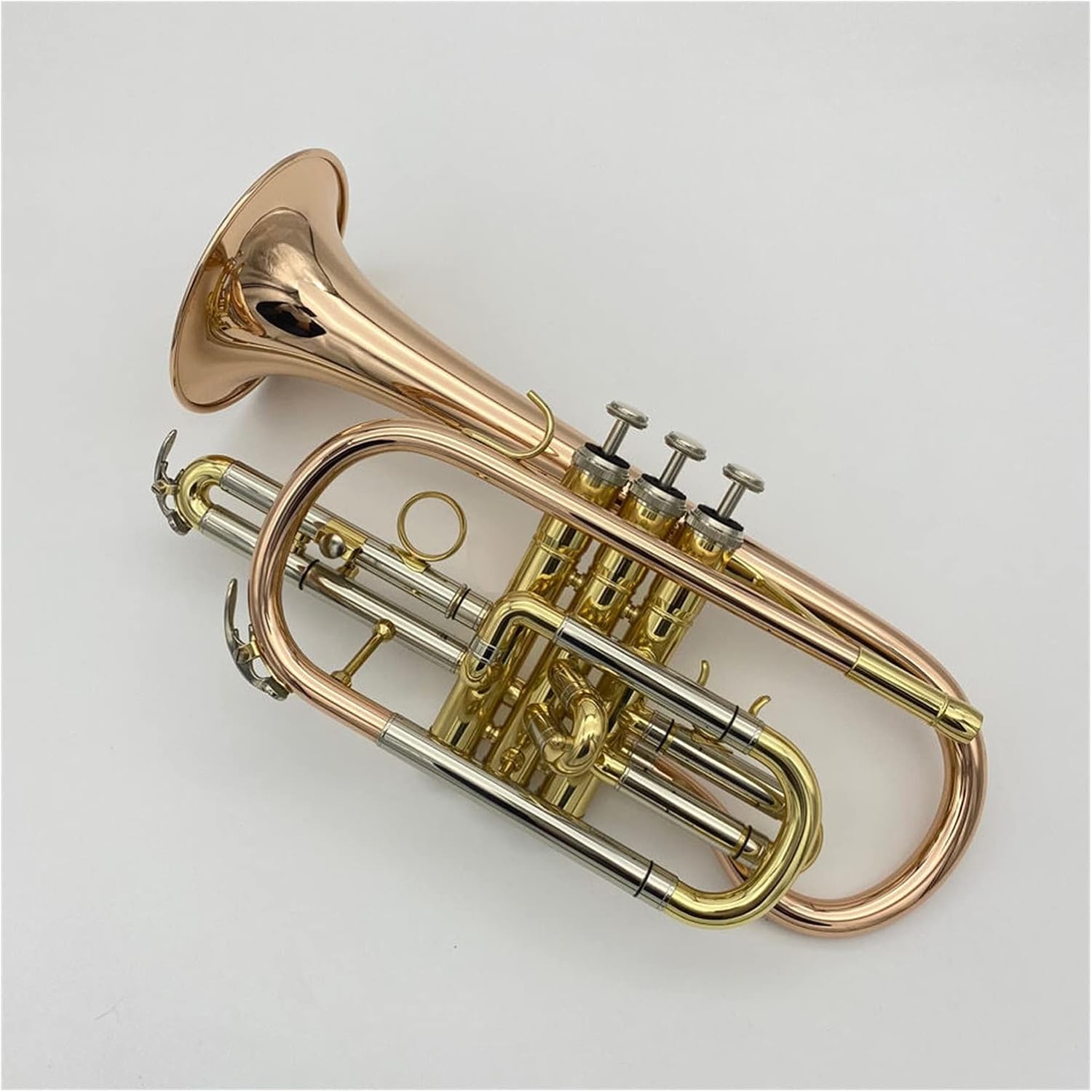 B-Flat Professional Cornet Phosphor Bronze Manufactured Professional Grade Tone Trumpet Horn Instrument Beginner Trumpet