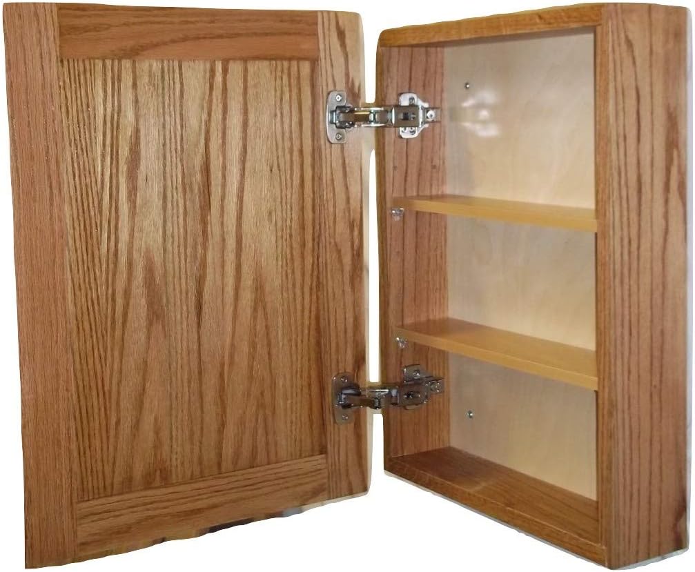 Wallmount Oak Medicine Cabinet