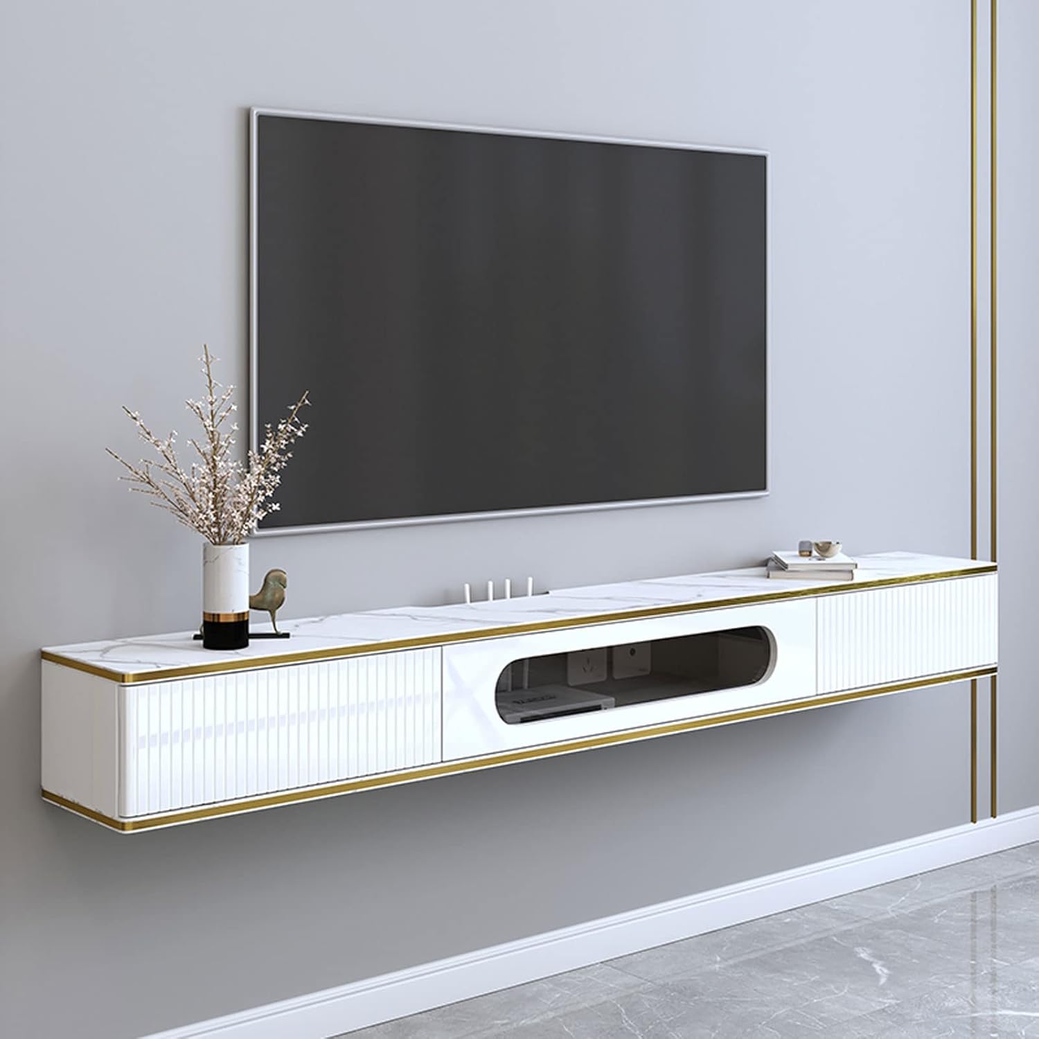 Floating Shelf Wall Shelf Wall Mounted TV Cabinet TV Stands TV Console TV Shelf Bookcases Wall Mount Corner Shelves Display Ledge Utility Storage Shelf Home Décor Accents Shelves Organizer