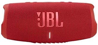 JBL Charge 5 Waterproof Portable Speaker with Built in Powerbank and gSport Carbon Fiber Case (Red)
