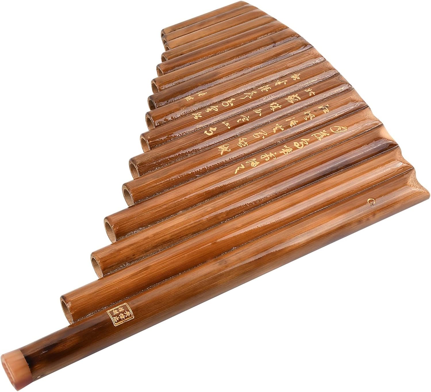 PanPipes Woodwind Instrument 15 Pipes G Key Pan Flute Set Natural Bamboo Wind Instrument Bamboo Panpipes