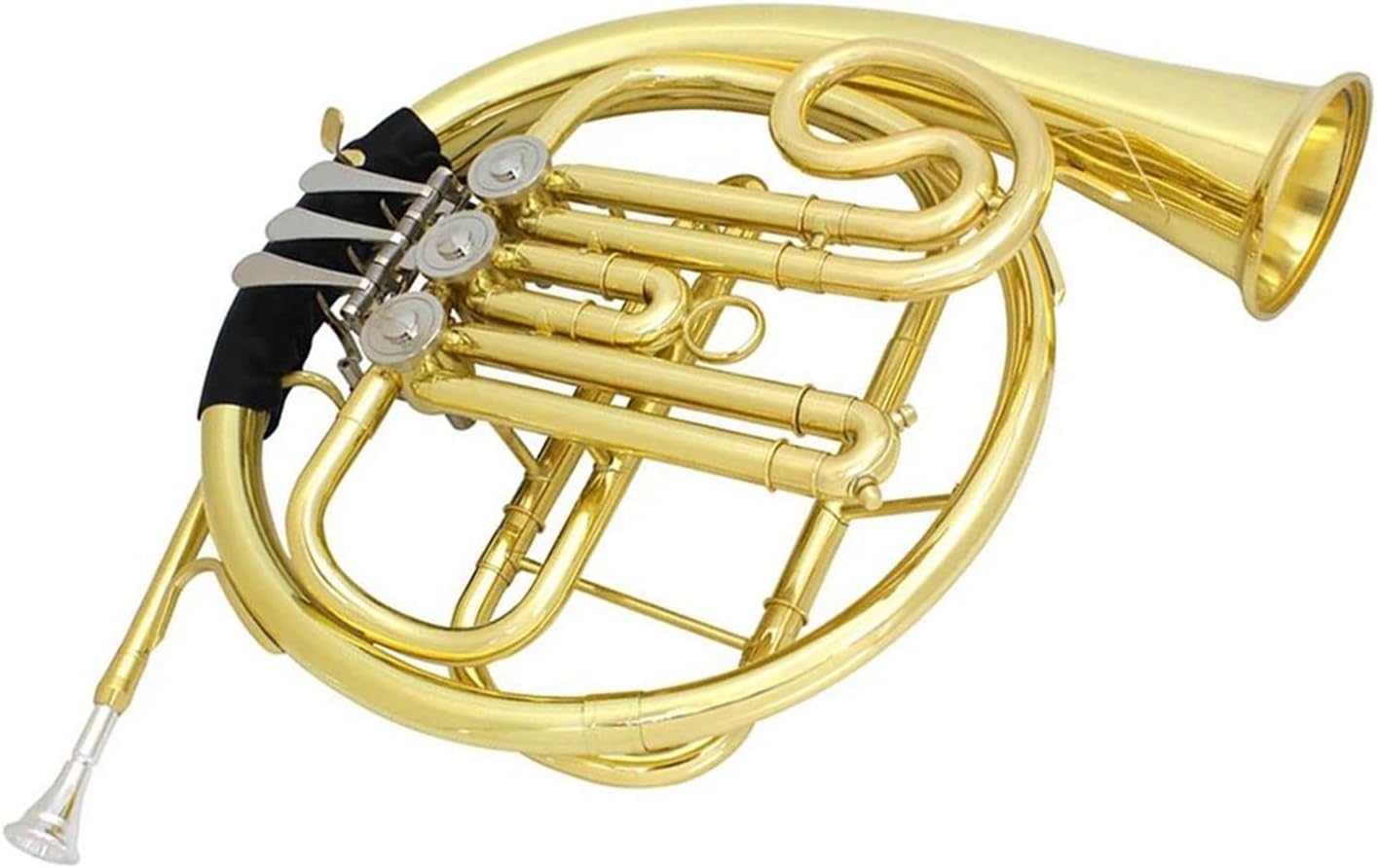 Brass French Horn 3 Keys F/Bb French Horn Brass Instrument Golden Split French Horn With Box & Brush Musical Instrument Accessories